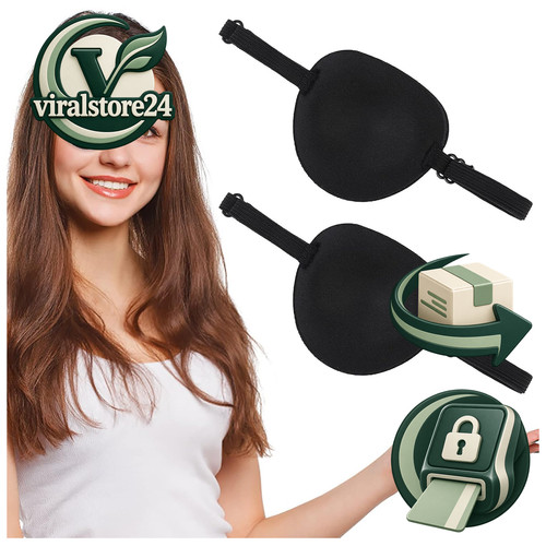 Augenklappe schwarz stück - schwarz,