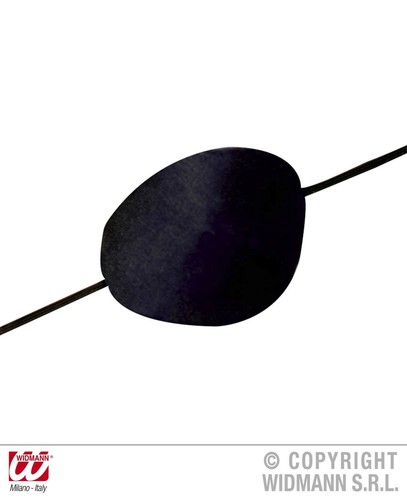 Augenklappe schwarz satin - schwarz,