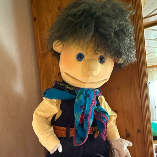 Stoffpuppe jungenpuppe schwarz - jungenpuppe,
